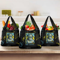 Ancient Greek Zeus Grocery Bag Futuristic Style - Wonder Print Shop