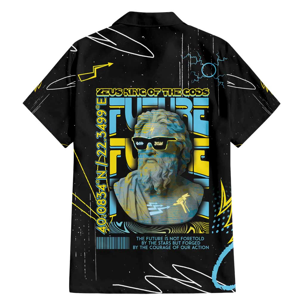 Ancient Greek Zeus Hawaiian Shirt Futuristic Style - Wonder Print Shop