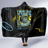 Ancient Greek Zeus Hooded Blanket Futuristic Style - Wonder Print Shop