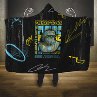 Ancient Greek Zeus Hooded Blanket Futuristic Style - Wonder Print Shop