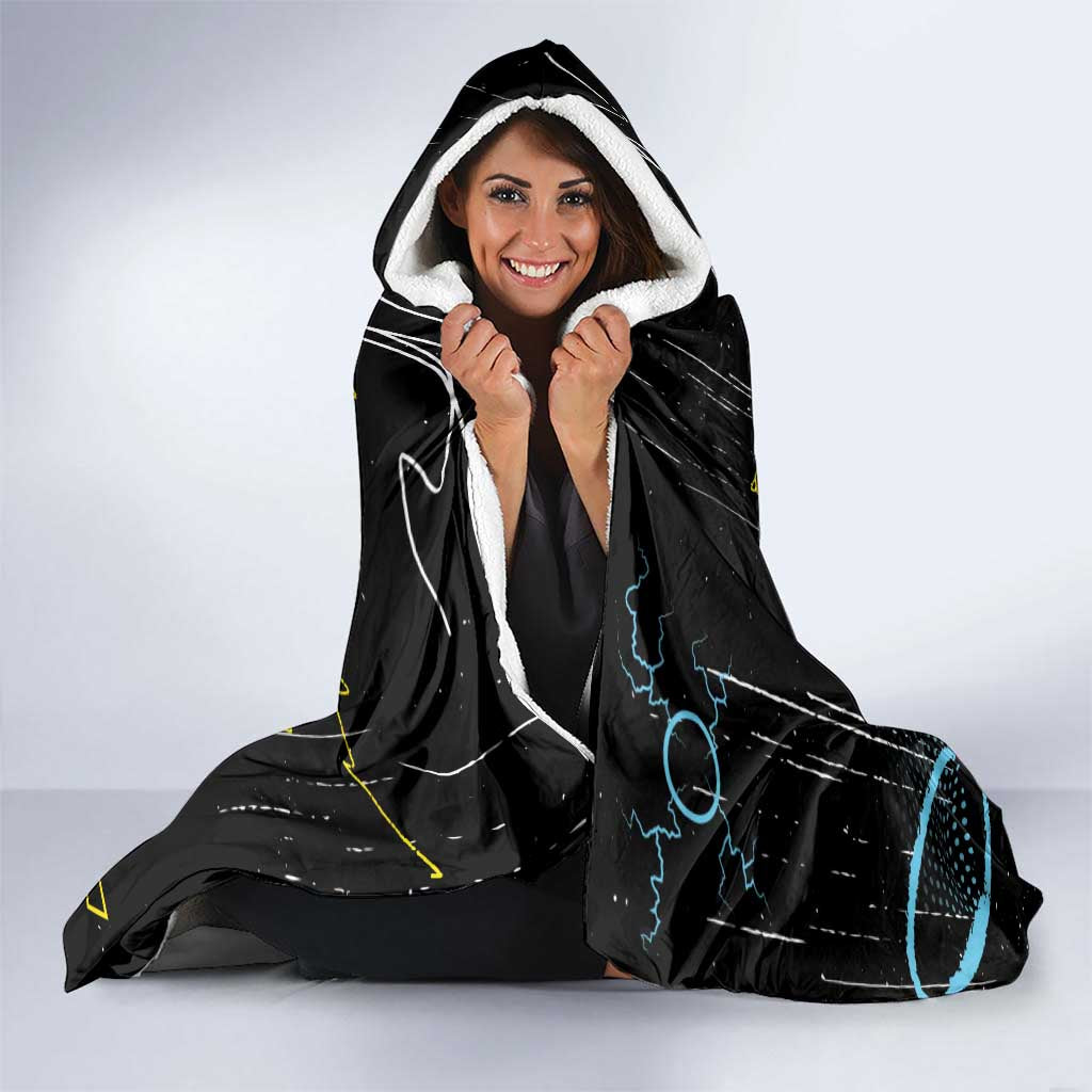 Ancient Greek Zeus Hooded Blanket Futuristic Style - Wonder Print Shop