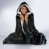 Ancient Greek Zeus Hooded Blanket Futuristic Style - Wonder Print Shop