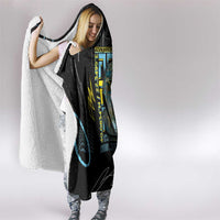 Ancient Greek Zeus Hooded Blanket Futuristic Style - Wonder Print Shop
