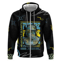 Ancient Greek Zeus Hoodie Futuristic Style - Wonder Print Shop