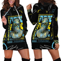 Ancient Greek Zeus Hoodie Dress Futuristic Style - Wonder Print Shop