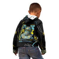 Ancient Greek Zeus Kid Hoodie Futuristic Style - Wonder Print Shop