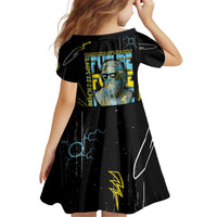 Ancient Greek Zeus Kid Short Sleeve Dress Futuristic Style - Wonder Print Shop
