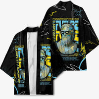 Ancient Greek Zeus Kimono Futuristic Style - Wonder Print Shop