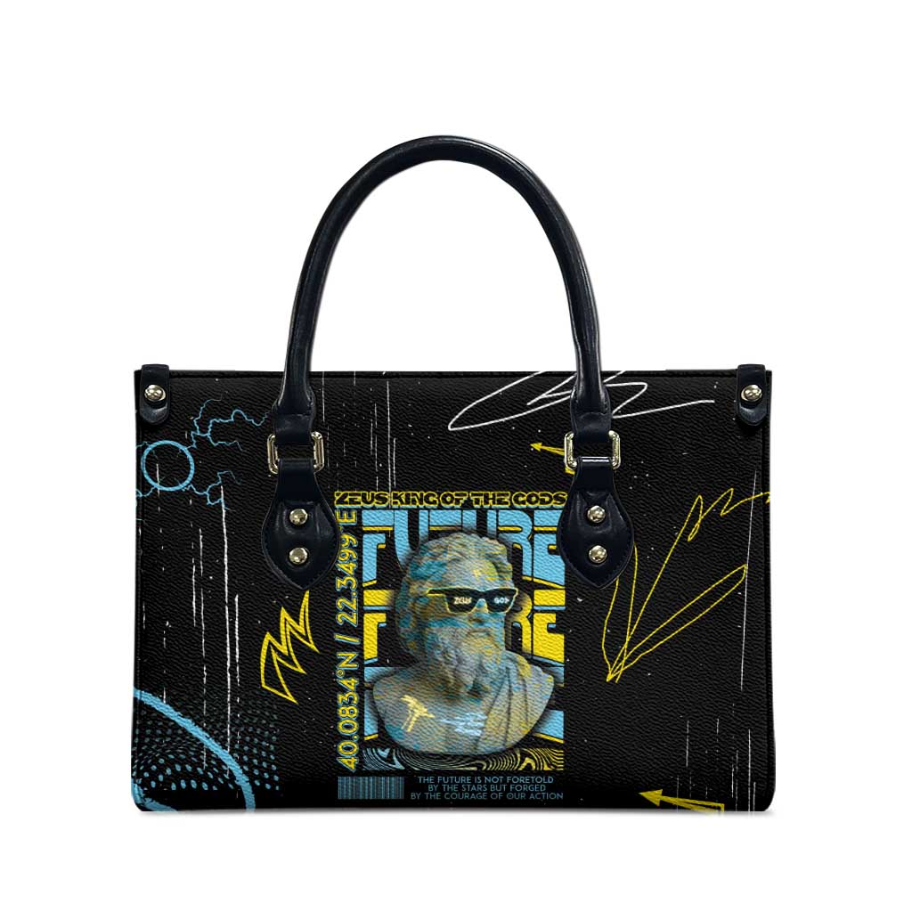 Ancient Greek Zeus Leather Bag Futuristic Style - Wonder Print Shop
