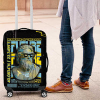 Ancient Greek Zeus Luggage Cover Futuristic Style - Wonder Print Shop