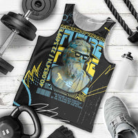 Ancient Greek Zeus Men Tank Top Futuristic Style - Wonder Print Shop
