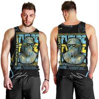 Ancient Greek Zeus Men Tank Top Futuristic Style - Wonder Print Shop