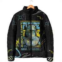 Ancient Greek Zeus Padded Jacket Futuristic Style - Wonder Print Shop