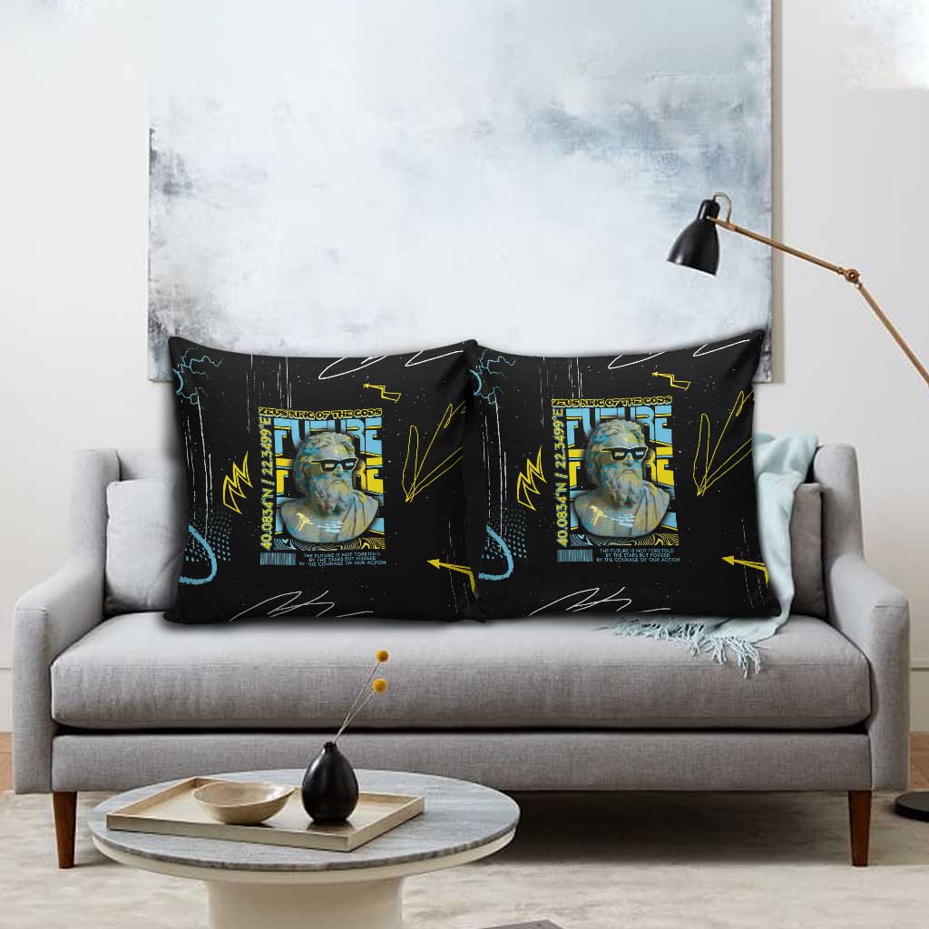 Ancient Greek Zeus Pillow Cover Futuristic Style - Wonder Print Shop