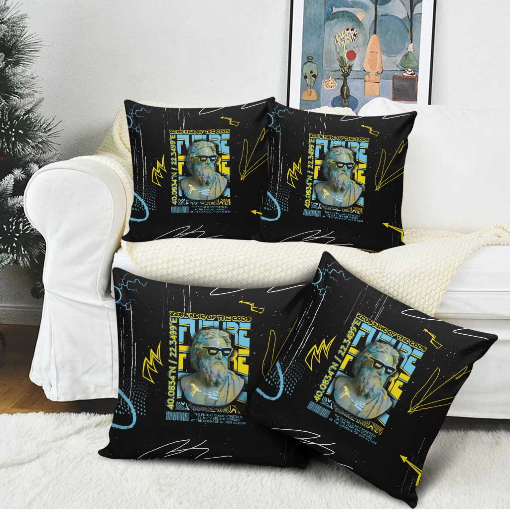 Ancient Greek Zeus Pillow Cover Futuristic Style - Wonder Print Shop
