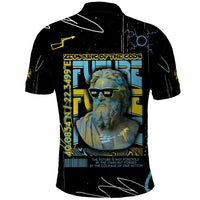 Ancient Greek Zeus Polo Shirt Futuristic Style - Wonder Print Shop
