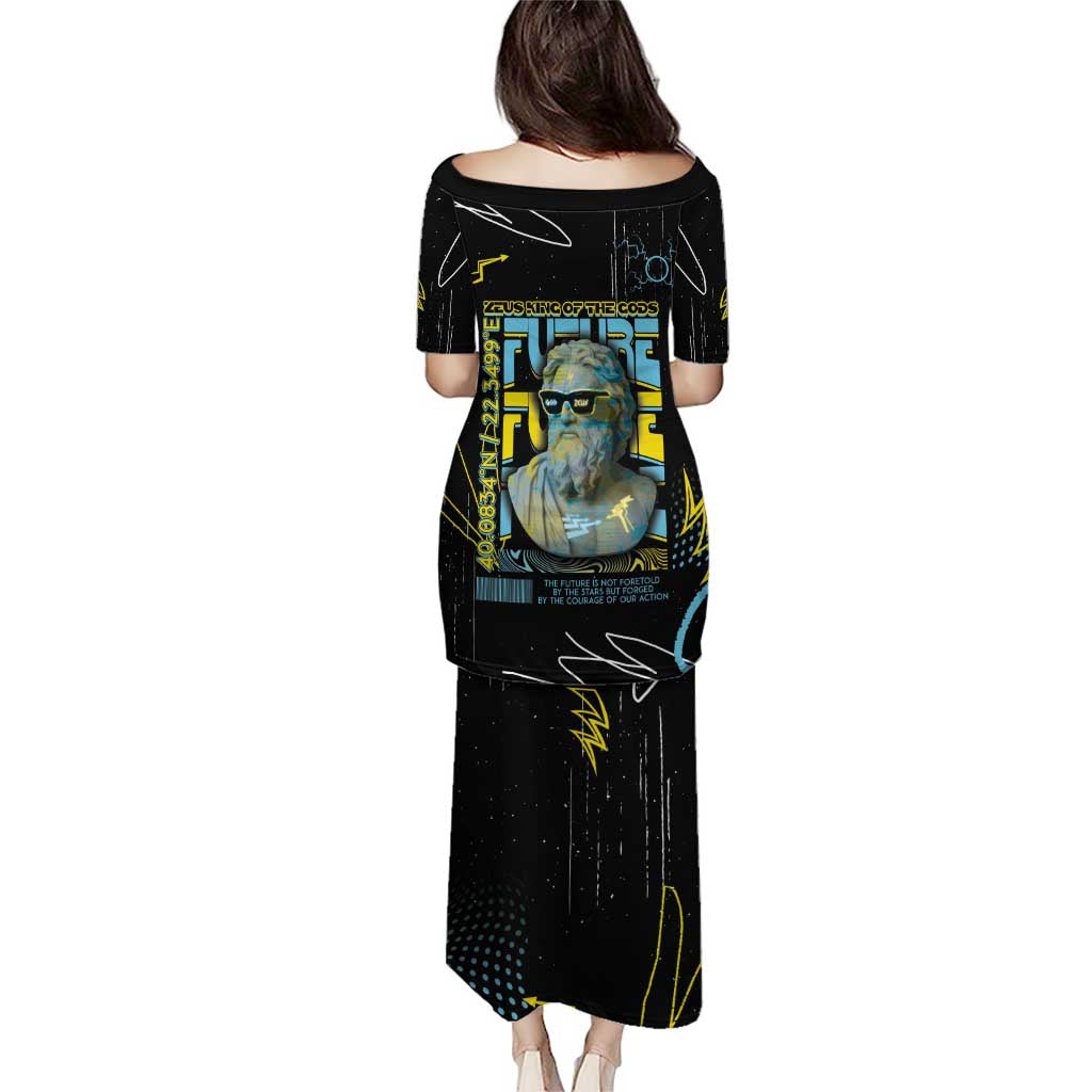 Ancient Greek Zeus Puletasi Futuristic Style - Wonder Print Shop