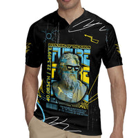 Ancient Greek Zeus Rugby Jersey Futuristic Style - Wonder Print Shop