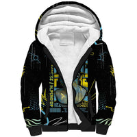 Ancient Greek Zeus Sherpa Hoodie Futuristic Style - Wonder Print Shop