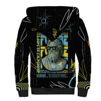 Ancient Greek Zeus Sherpa Hoodie Futuristic Style - Wonder Print Shop