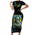 Ancient Greek Zeus Short Sleeve Bodycon Dress Futuristic Style - Wonder Print Shop