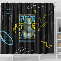 Ancient Greek Zeus Shower Curtain Futuristic Style - Wonder Print Shop
