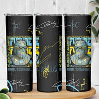 Ancient Greek Zeus Skinny Tumbler Futuristic Style - Wonder Print Shop