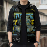 Ancient Greek Zeus Sleeveless Puffer Jacket Futuristic Style - Wonder Print Shop