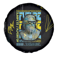 Ancient Greek Zeus Spare Tire Cover Futuristic Style - Wonder Print Shop