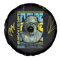 Ancient Greek Zeus Spare Tire Cover Futuristic Style - Wonder Print Shop
