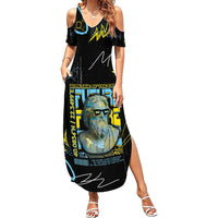 Ancient Greek Zeus Summer Maxi Dress Futuristic Style - Wonder Print Shop