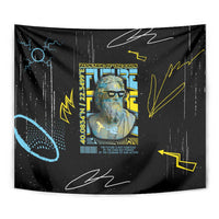 Ancient Greek Zeus Tapestry Futuristic Style - Wonder Print Shop