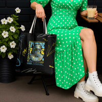 Ancient Greek Zeus Tote Bag Futuristic Style - Wonder Print Shop