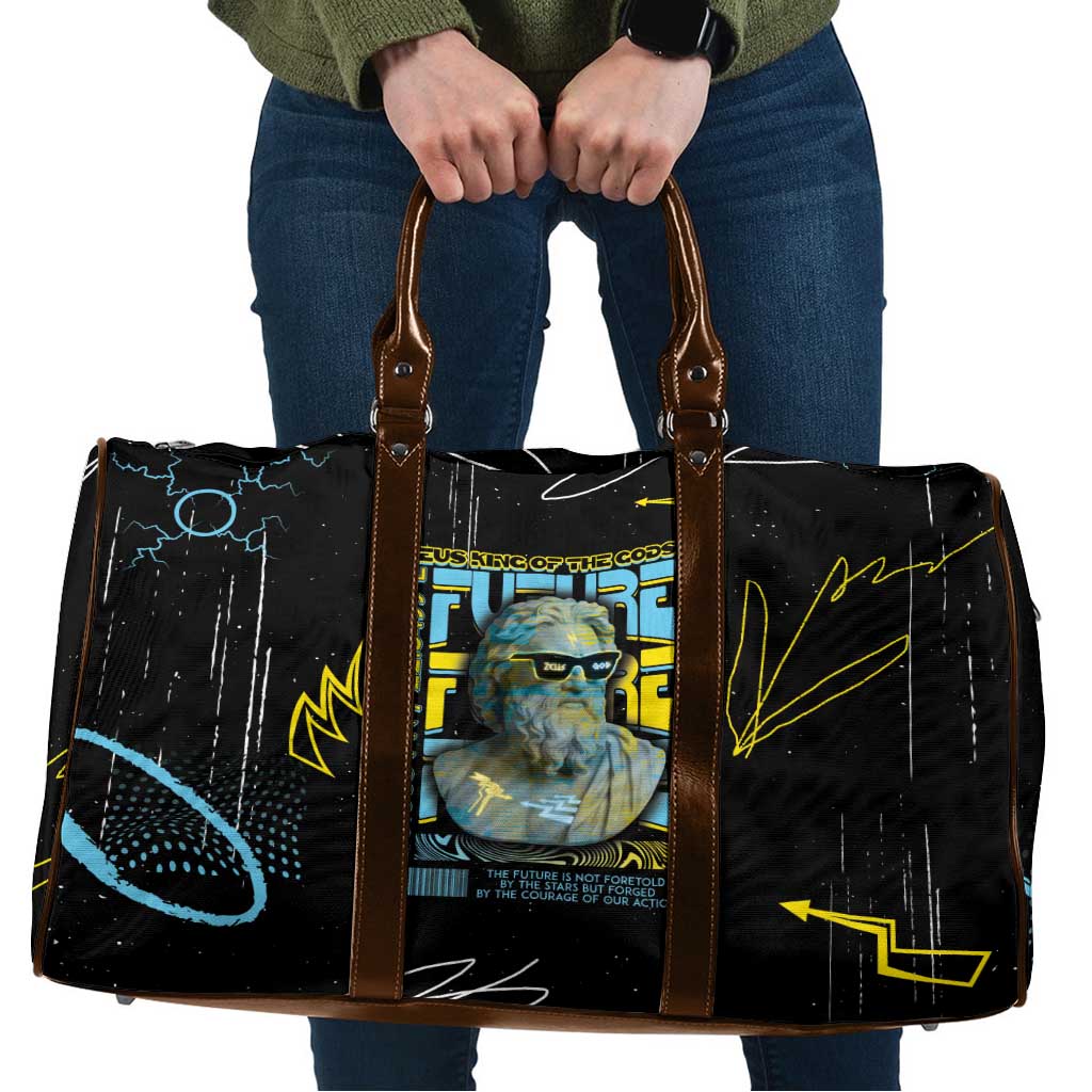 Ancient Greek Zeus Travel Bag Futuristic Style - Wonder Print Shop