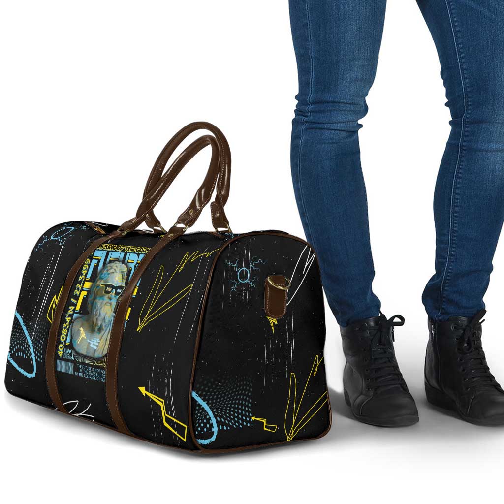 Ancient Greek Zeus Travel Bag Futuristic Style - Wonder Print Shop