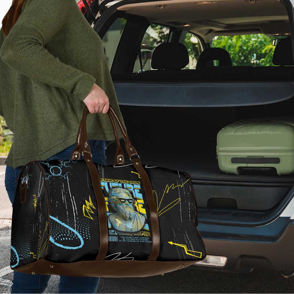 Ancient Greek Zeus Travel Bag Futuristic Style - Wonder Print Shop