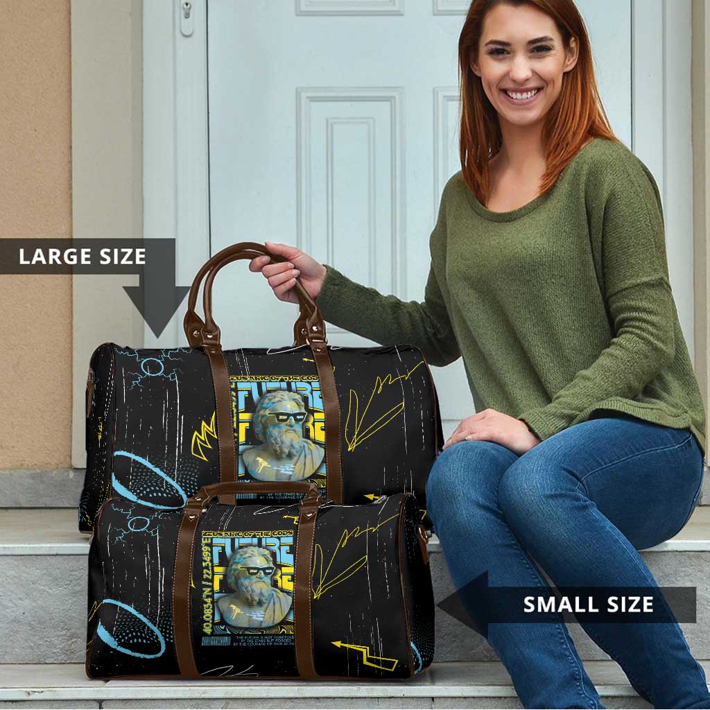 Ancient Greek Zeus Travel Bag Futuristic Style - Wonder Print Shop