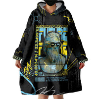 Ancient Greek Zeus Wearable Blanket Hoodie Futuristic Style - Wonder Print Shop