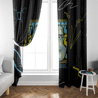 Ancient Greek Zeus Window Curtain Futuristic Style - Wonder Print Shop