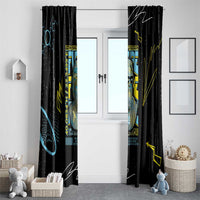 Ancient Greek Zeus Window Curtain Futuristic Style - Wonder Print Shop