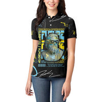 Ancient Greek Zeus Women Polo Shirt Futuristic Style - Wonder Print Shop