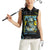 Ancient Greek Zeus Women Sleeveless Polo Shirt Futuristic Style - Wonder Print Shop