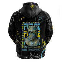 Ancient Greek Zeus Zip Hoodie Futuristic Style - Wonder Print Shop