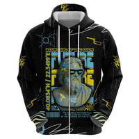 Ancient Greek Zeus Zip Hoodie Futuristic Style - Wonder Print Shop