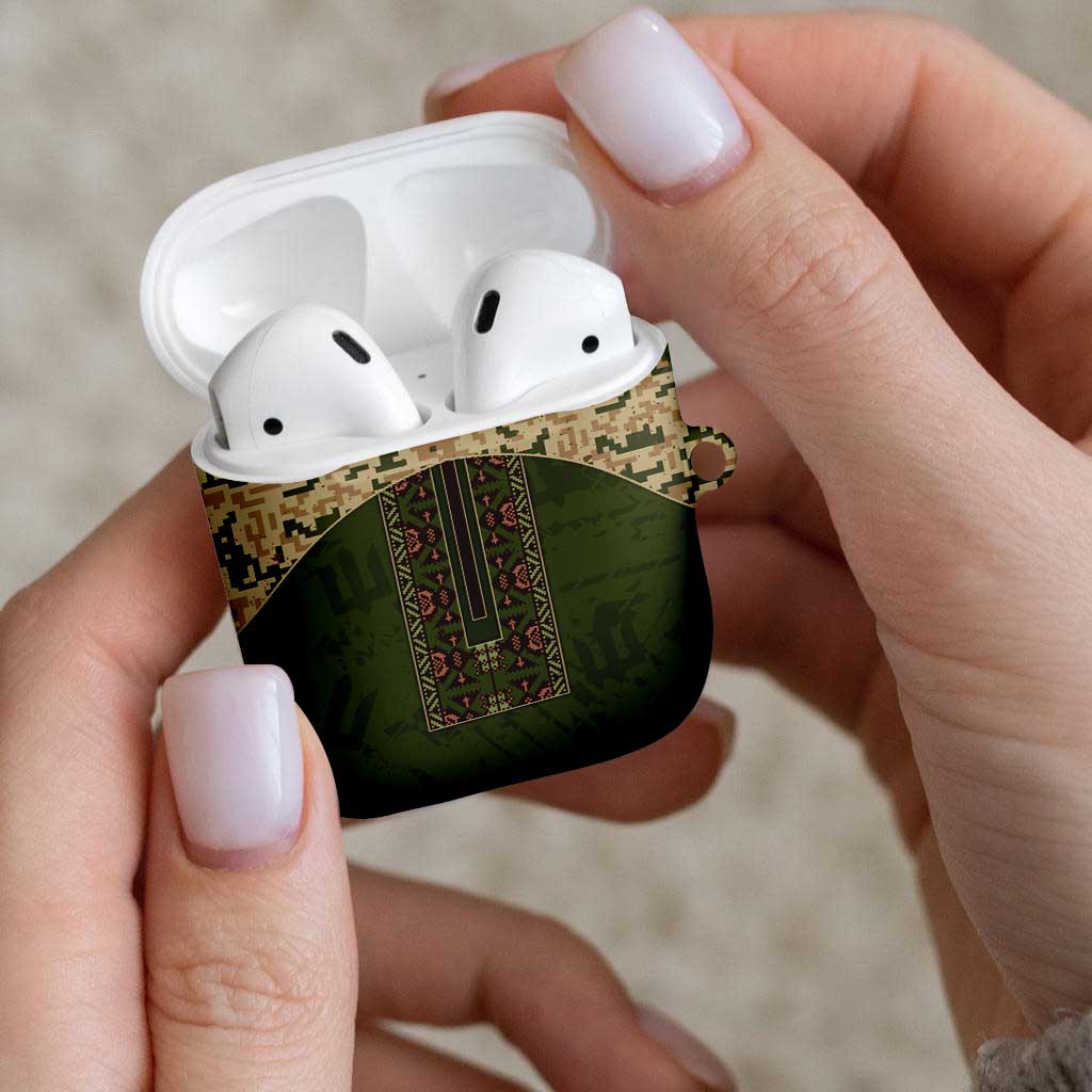 Ukraine Vyshyvanka Motif AirPods Case Ukrainian Military Style - Wonder Print Shop