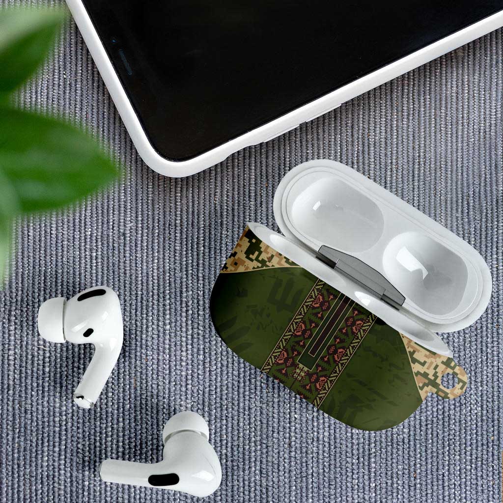 Ukraine Vyshyvanka Motif AirPods Case Ukrainian Military Style - Wonder Print Shop