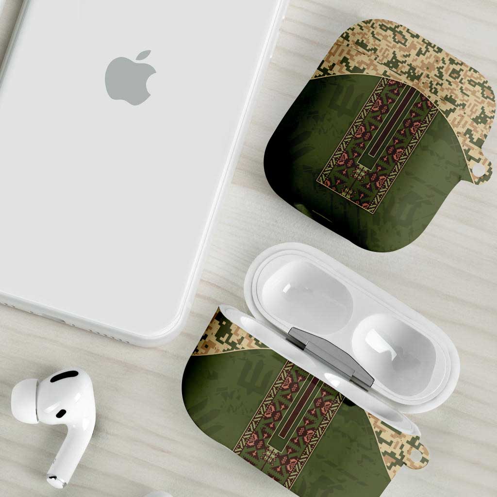 Ukraine Vyshyvanka Motif AirPods Case Ukrainian Military Style - Wonder Print Shop
