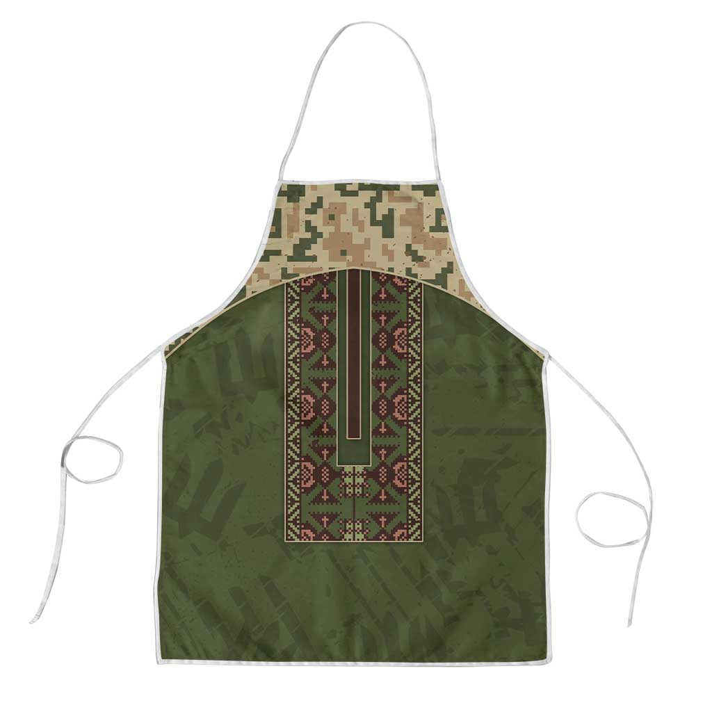 Ukraine Vyshyvanka Motif Apron Ukrainian Military Style - Wonder Print Shop