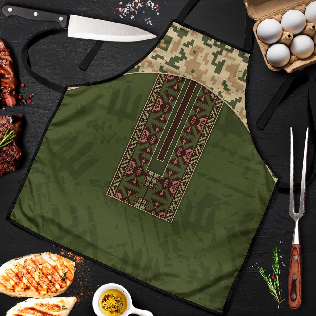 Ukraine Vyshyvanka Motif Apron Ukrainian Military Style - Wonder Print Shop