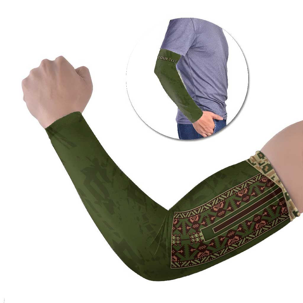 Personalized Ukraine Vyshyvanka Motif Arm Sleeves Ukrainian Military Style - Wonder Print Shop